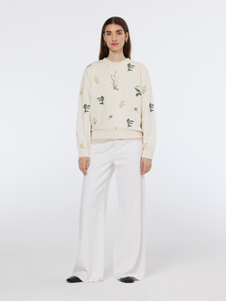 All over embroidery regular sweatshirt