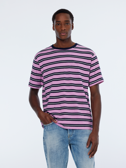 Stripe yarn-dyed relaxed fit t-shirt