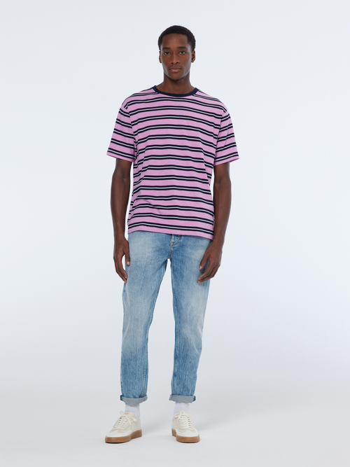 Stripe yarn-dyed relaxed fit t-shirt