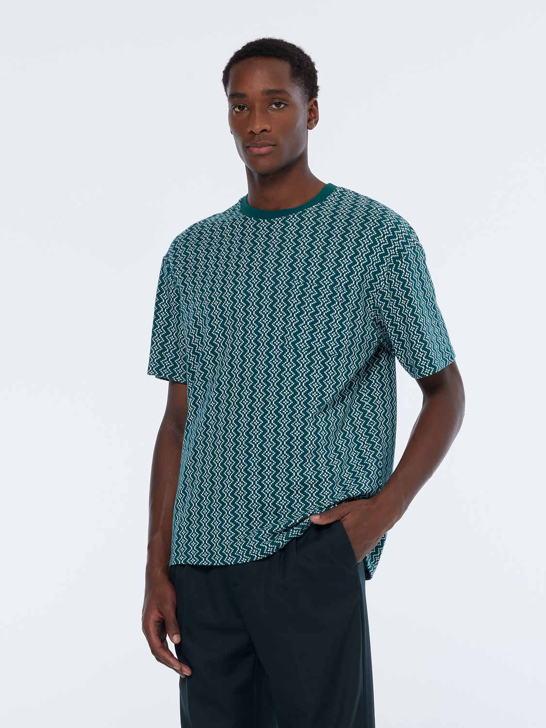 Jacquard relaxed fit t-shirt