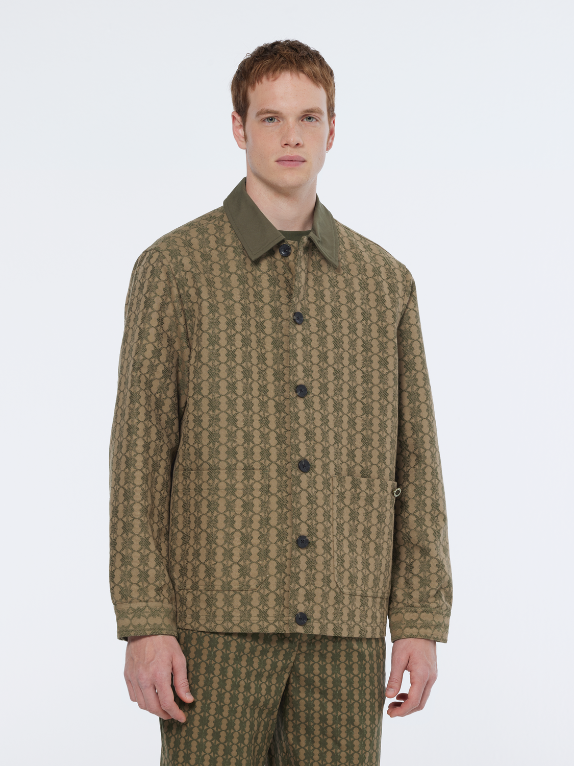 Cotton-blend jacquard jacket