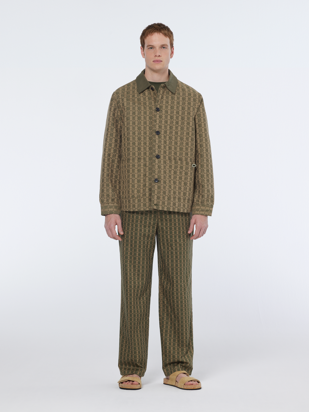 Cotton-blend jacquard jacket