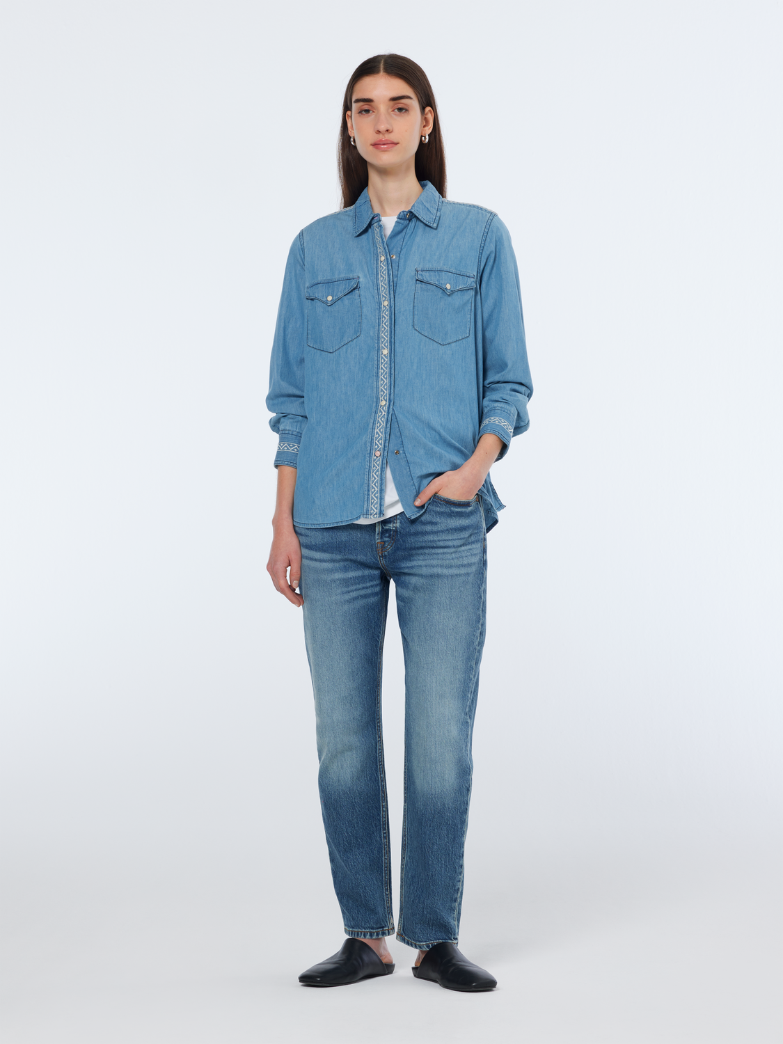 The Buzz stretch slim boyfriend denim