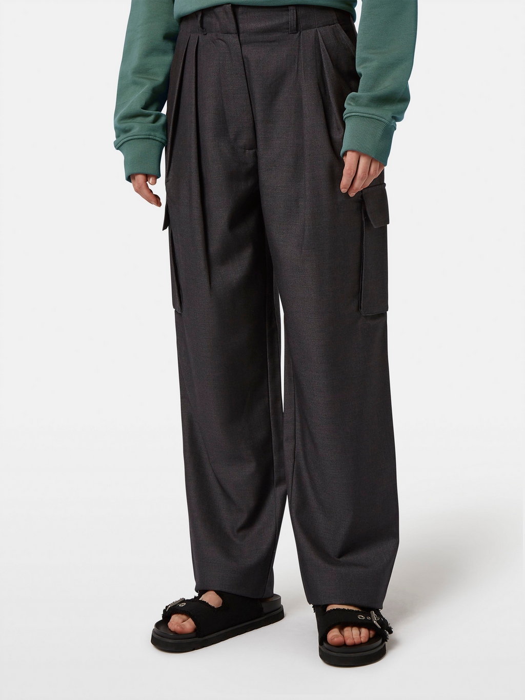 Faye high-rise tapered leg cargo pant