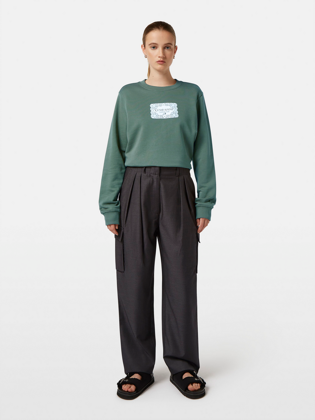 Faye high-rise tapered leg cargo pant