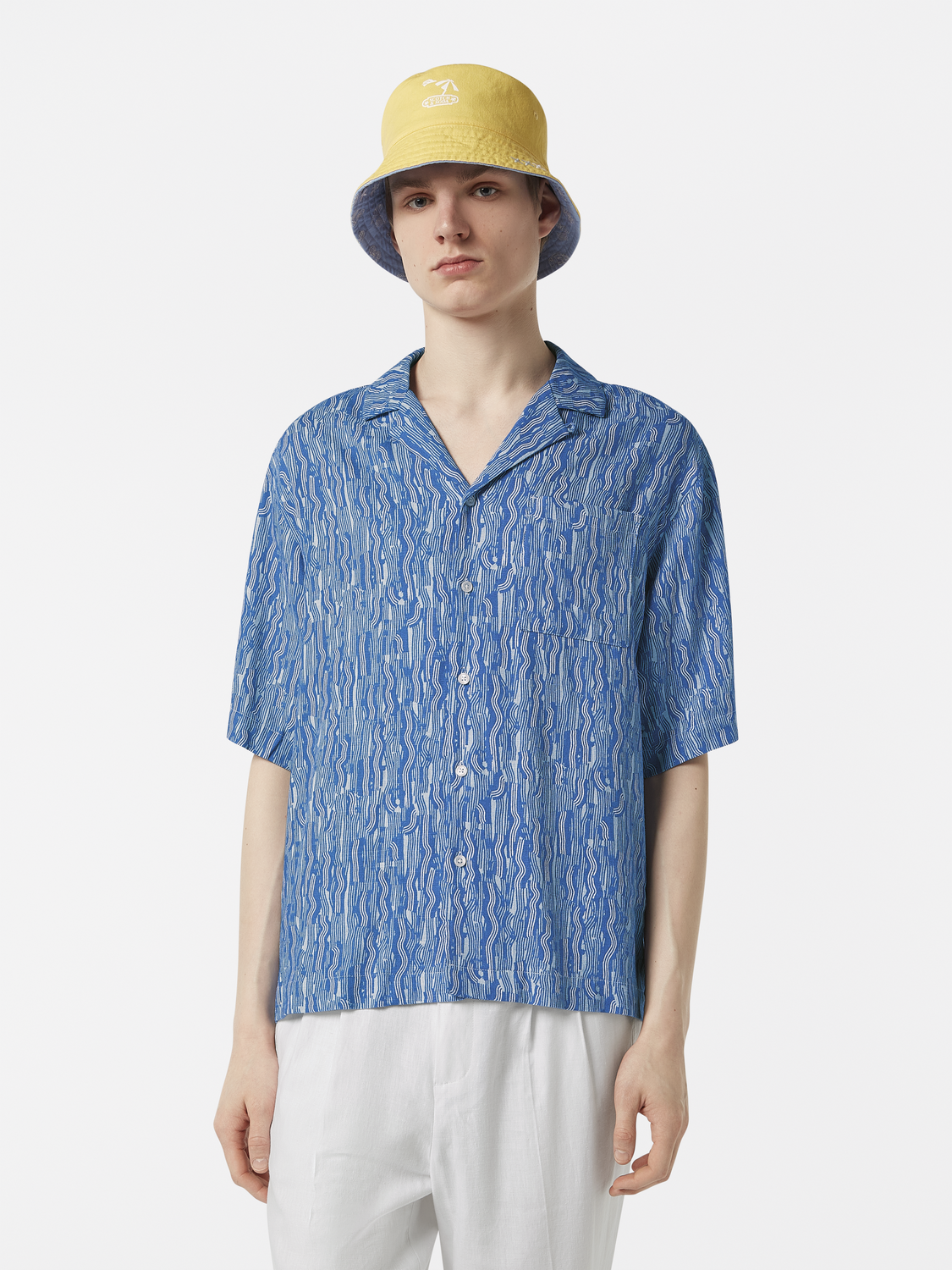 linen-blend shirt