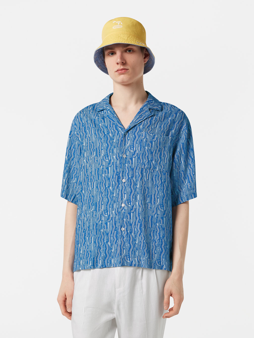 linen-blend shirt