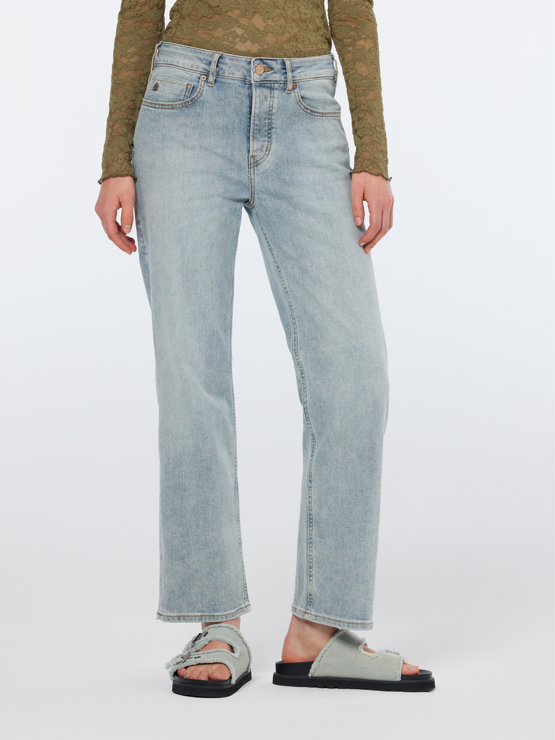 Jeans Femme Scotch & Soda 'Bohemienne' - Coupe Skinny, Taille Moyenne, Bleu Délavé, Zip Devant - 3