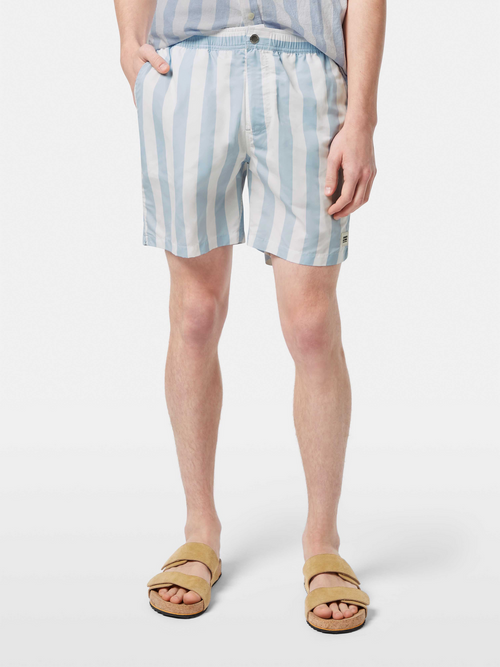 Striped mid-length  swimshort