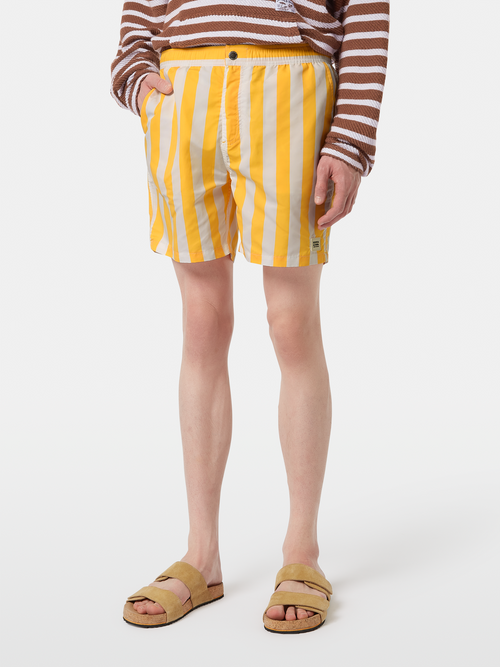 Striped mid-length  swimshort