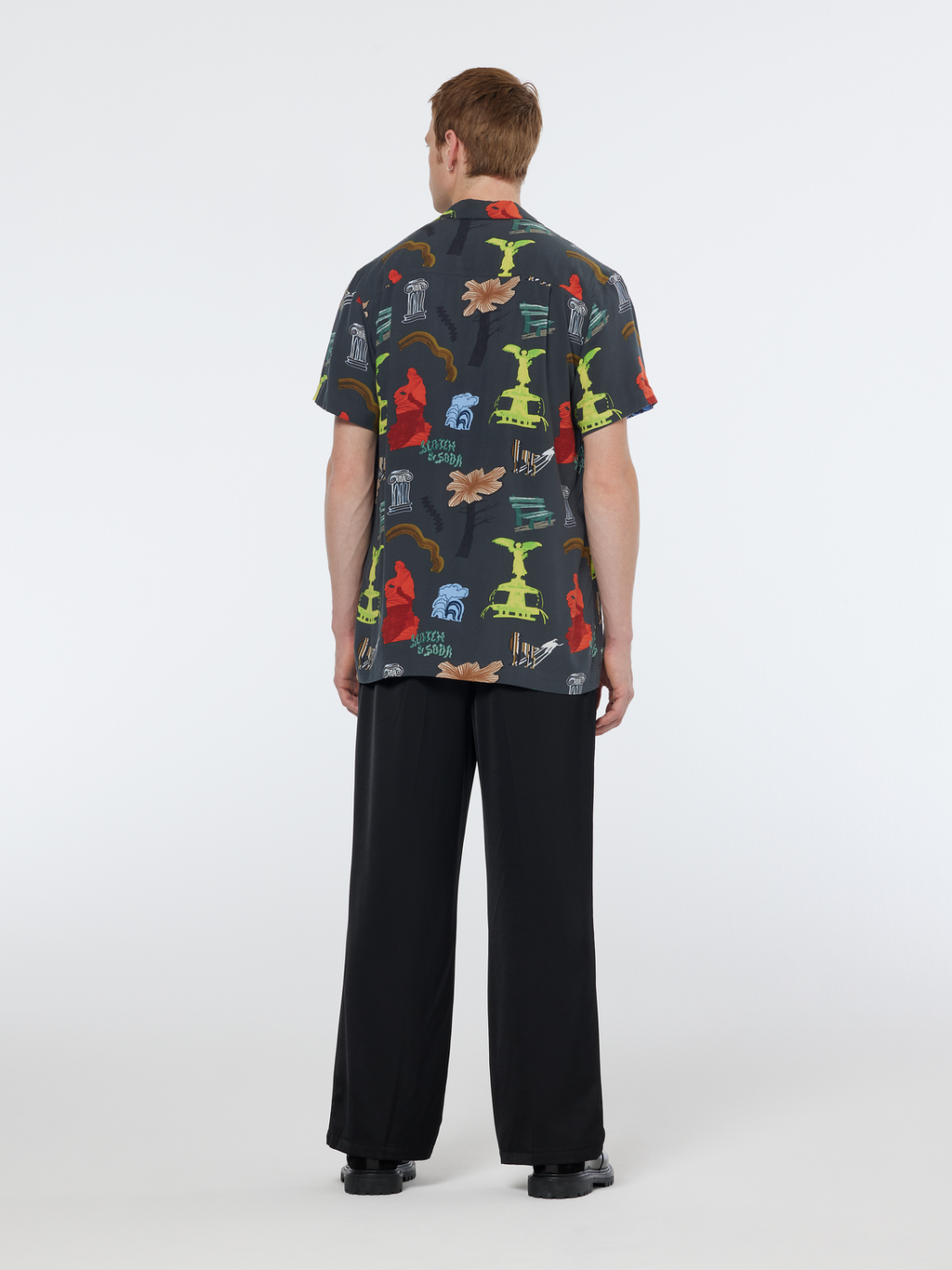 Regular short sleeve print shirt