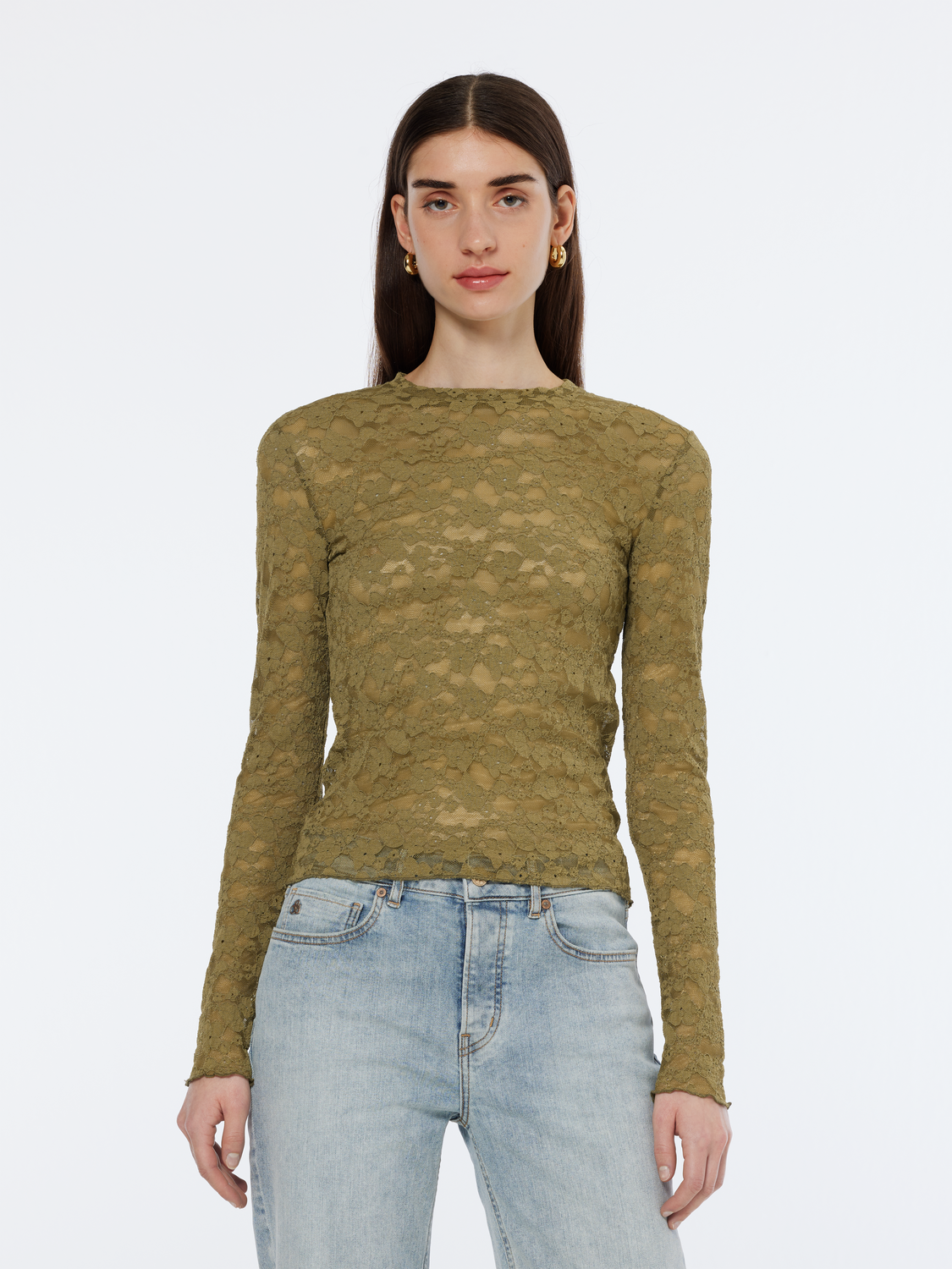 Floral lace Long Sleeve Top