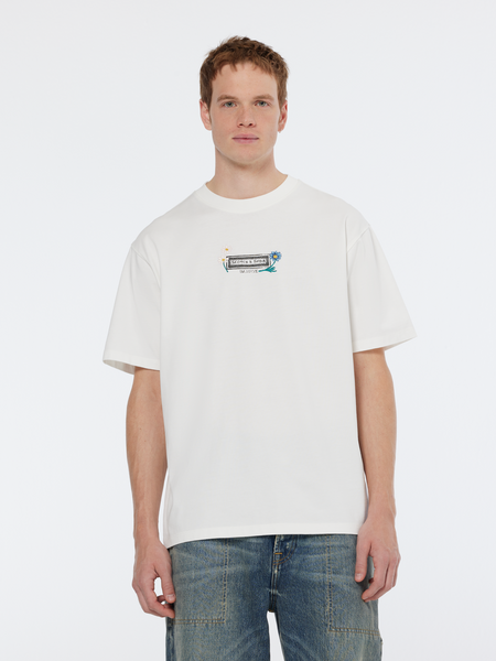 “Scotch & Soda” バックプリントアートワークTシャツ White Floral Artwork T-Shirt – Scotch & Soda