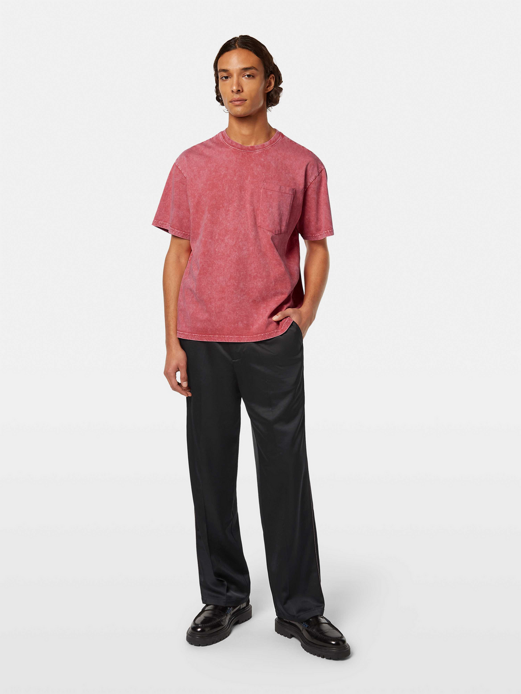 Washed pocket relaxed fit t-shirt