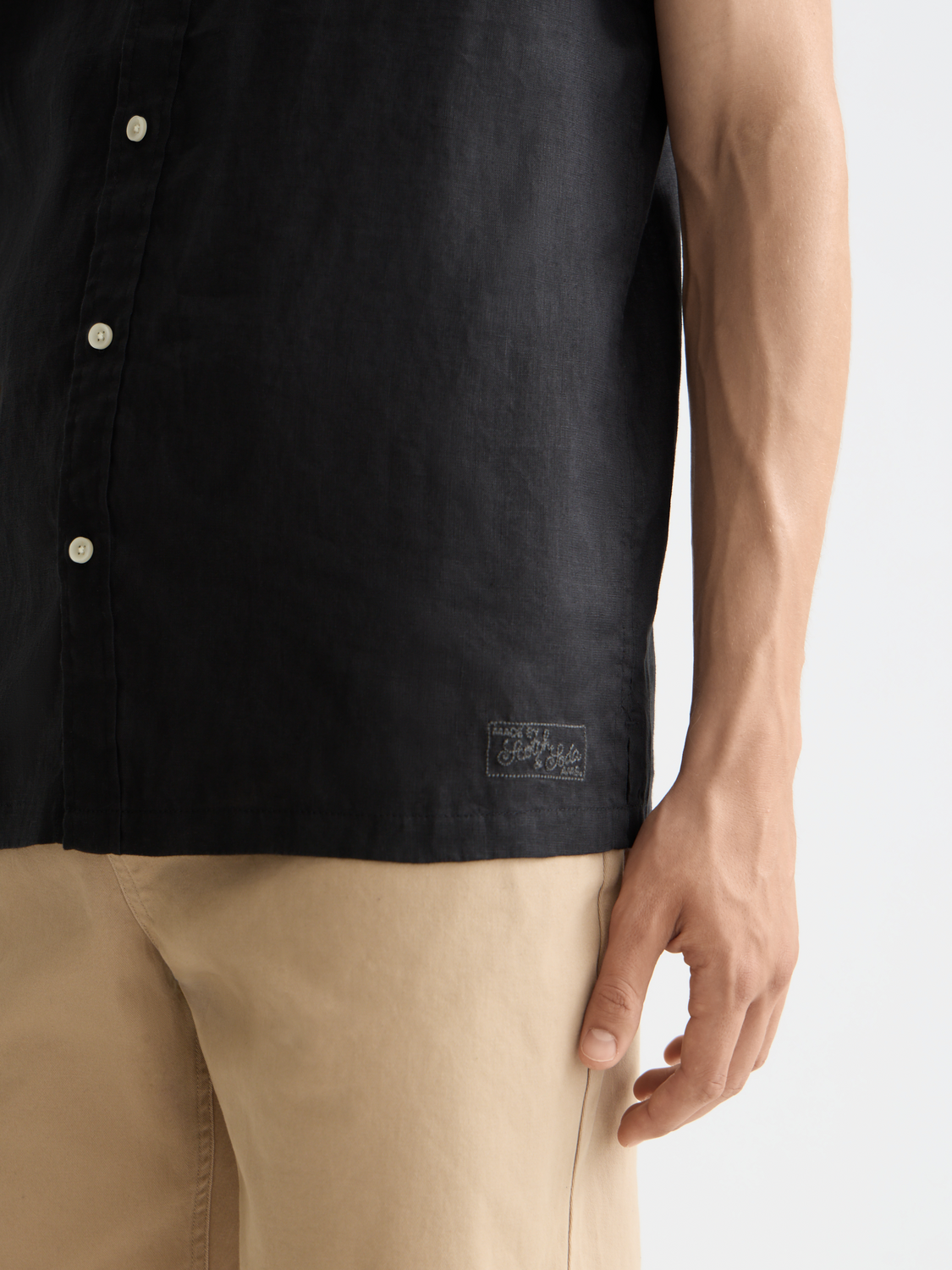 Essentials Linen Shirt - BLACK
