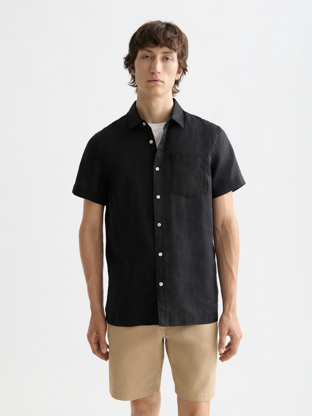 Essentials Linen Shirt - BLACK