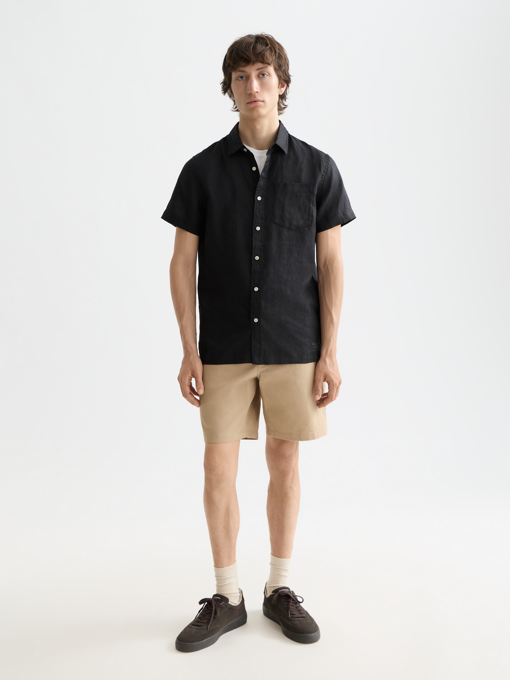Essentials Linen Shirt - BLACK
