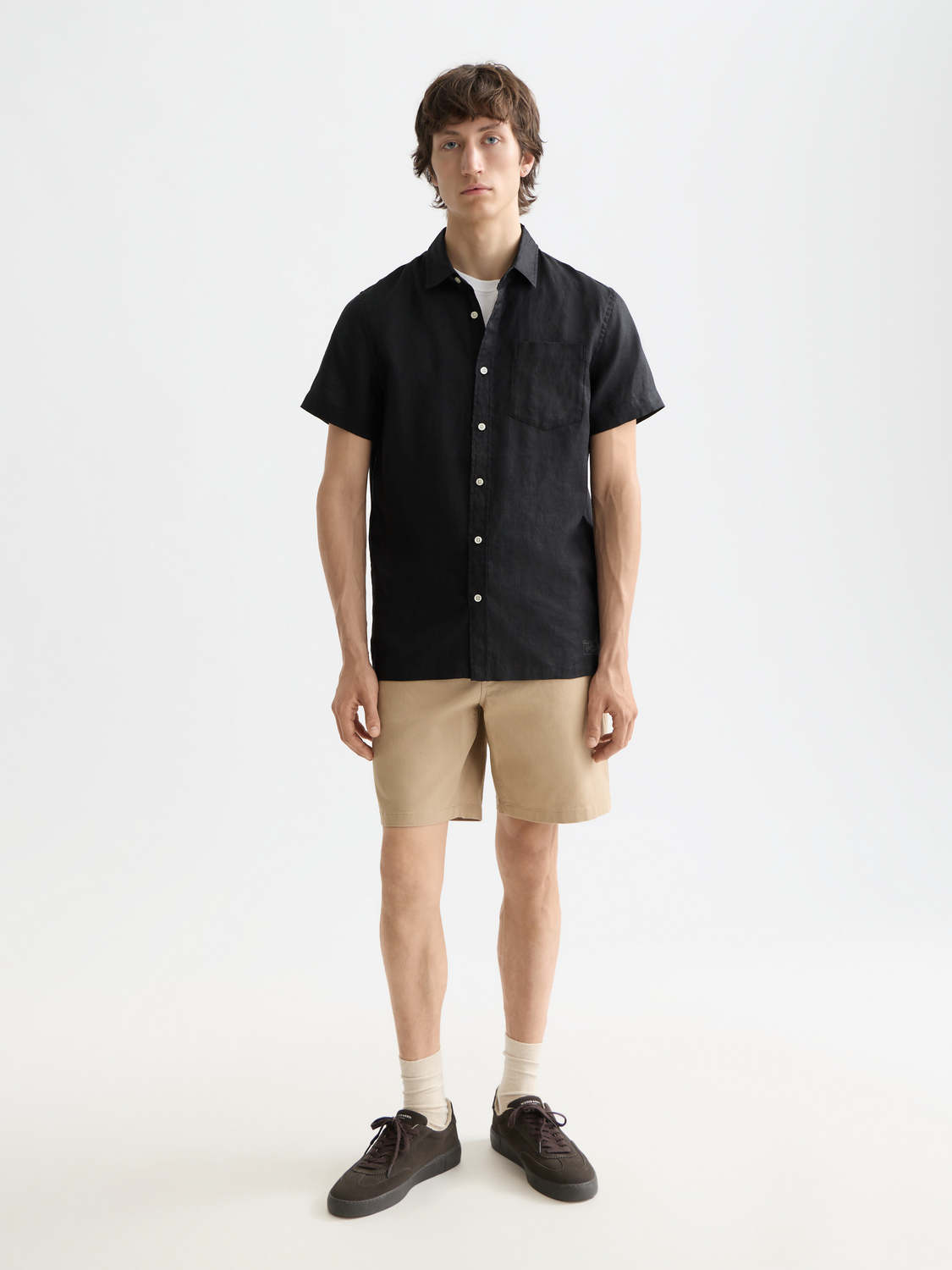 Essentials Linen Shirt - BLACK