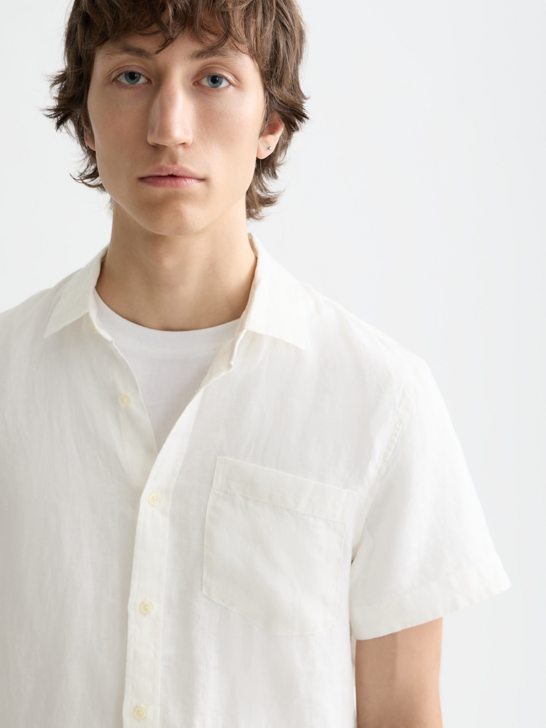 Essentials Linen Shirt - OFF WHITE