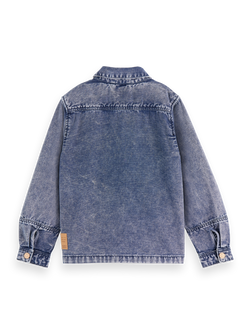 Denim washed canvas workwear jacket