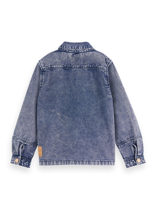 Denim washed canvas workwear jacket