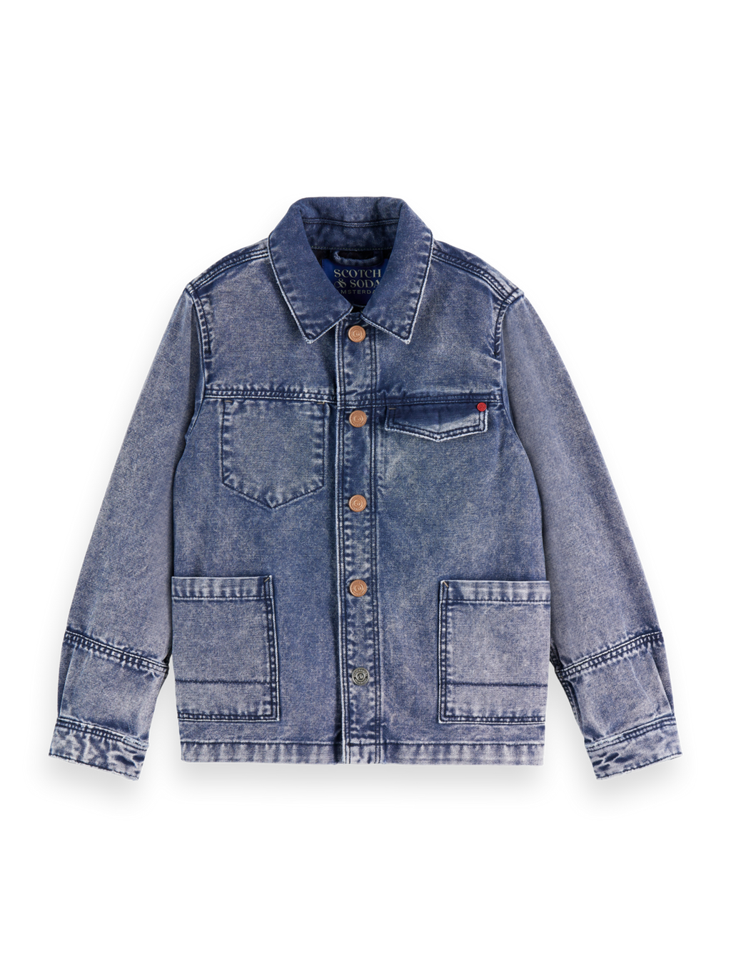 Boys Denim washed canvas workwear jacket