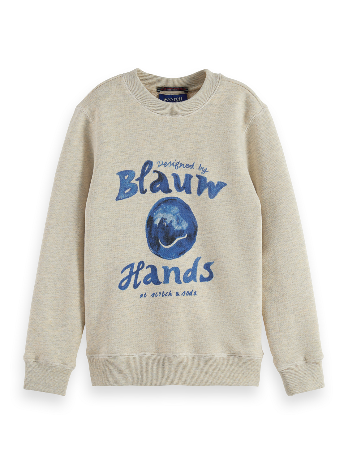 Boys Denim washed artwork sweatshirt