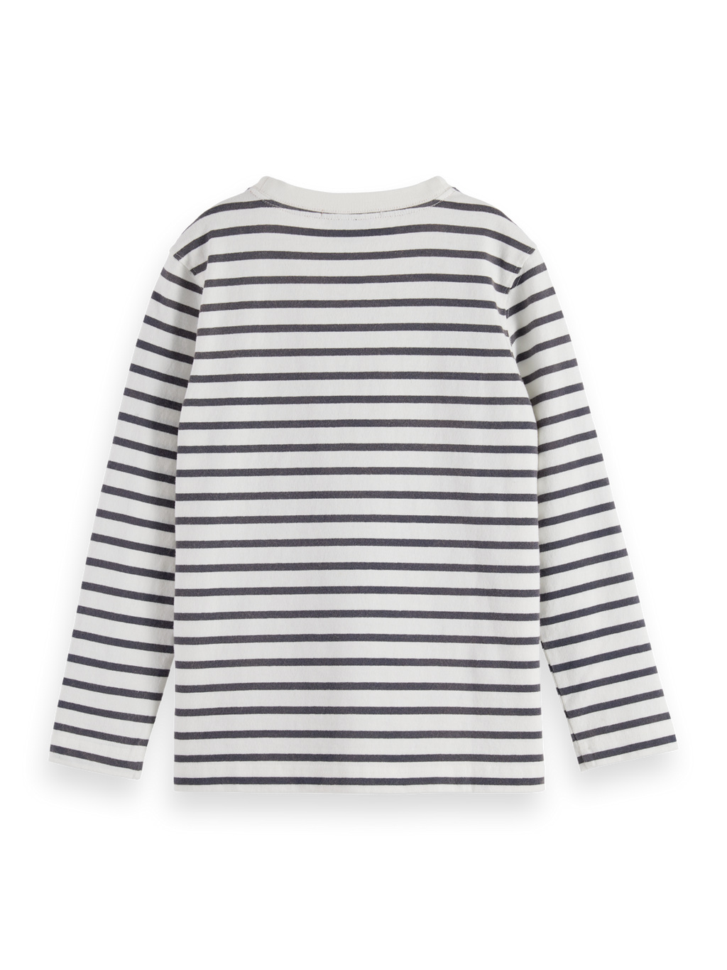Boys Denim washed striped breton t-shirt
