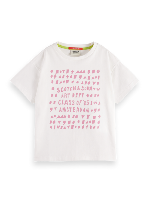 Loose-fit cropped artwork t-shirt
