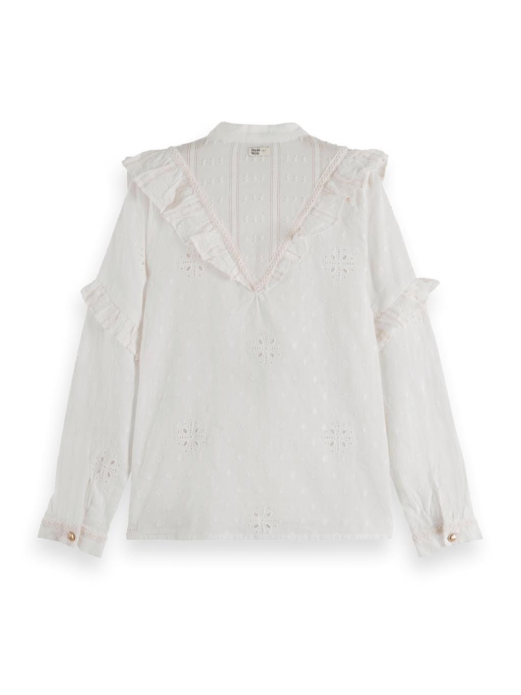 Girls Fancy lurex cotton shirt