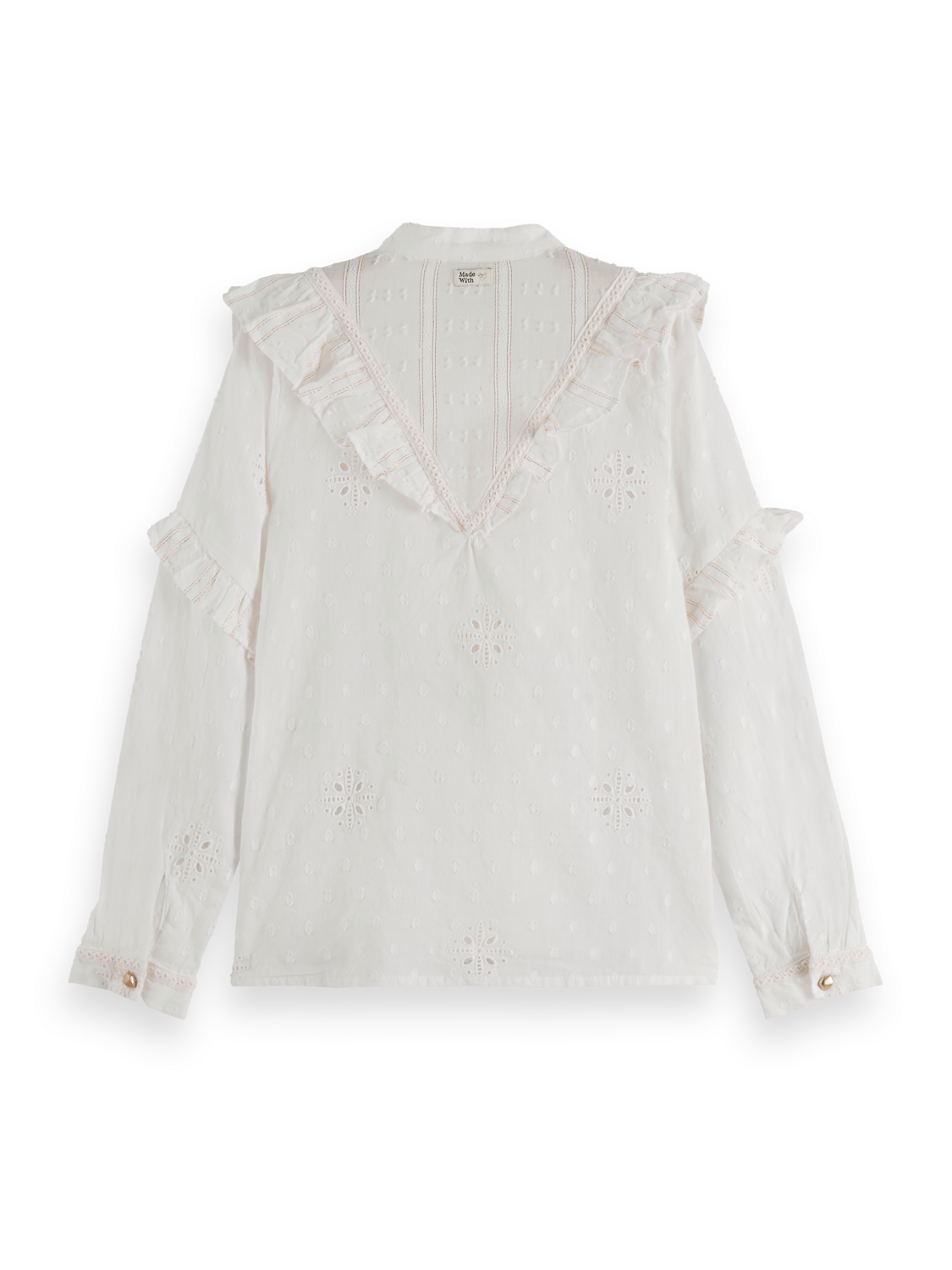 Girls Fancy lurex cotton shirt