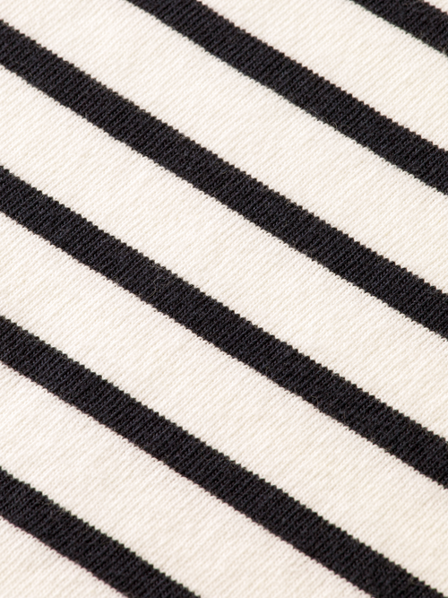Denim washed breton t-shirt with wrap details