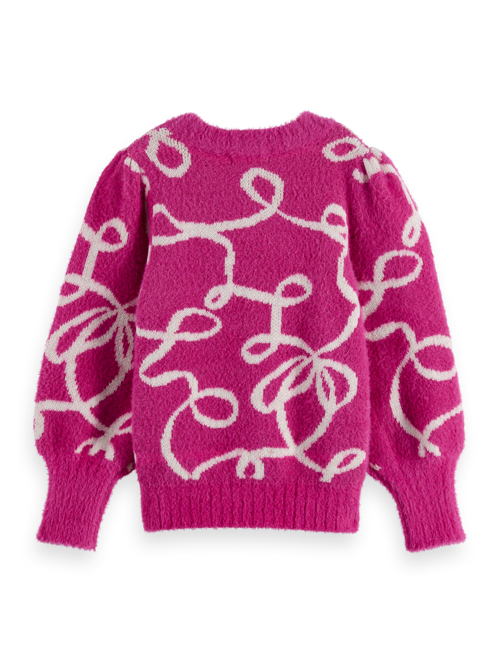 Girls Turtleneck intarsia glitter pullover