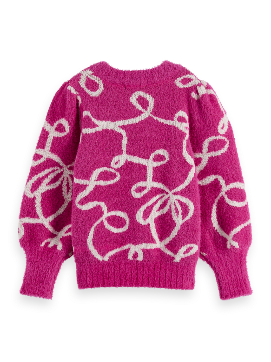 Girls Turtleneck intarsia glitter pullover