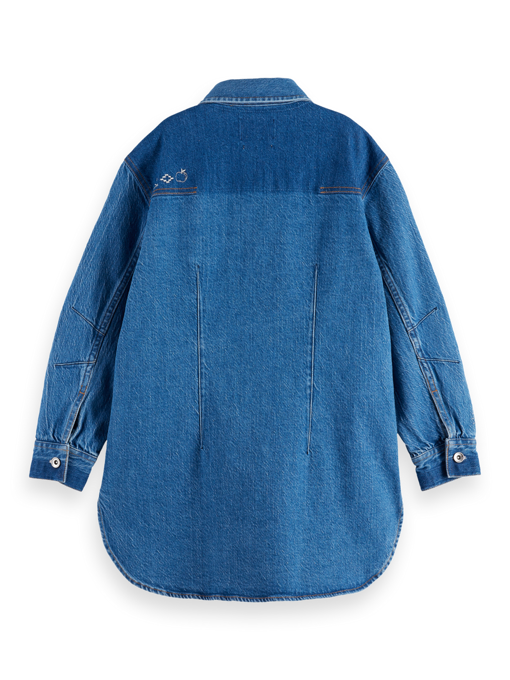 Girls A-line denim shirt dress