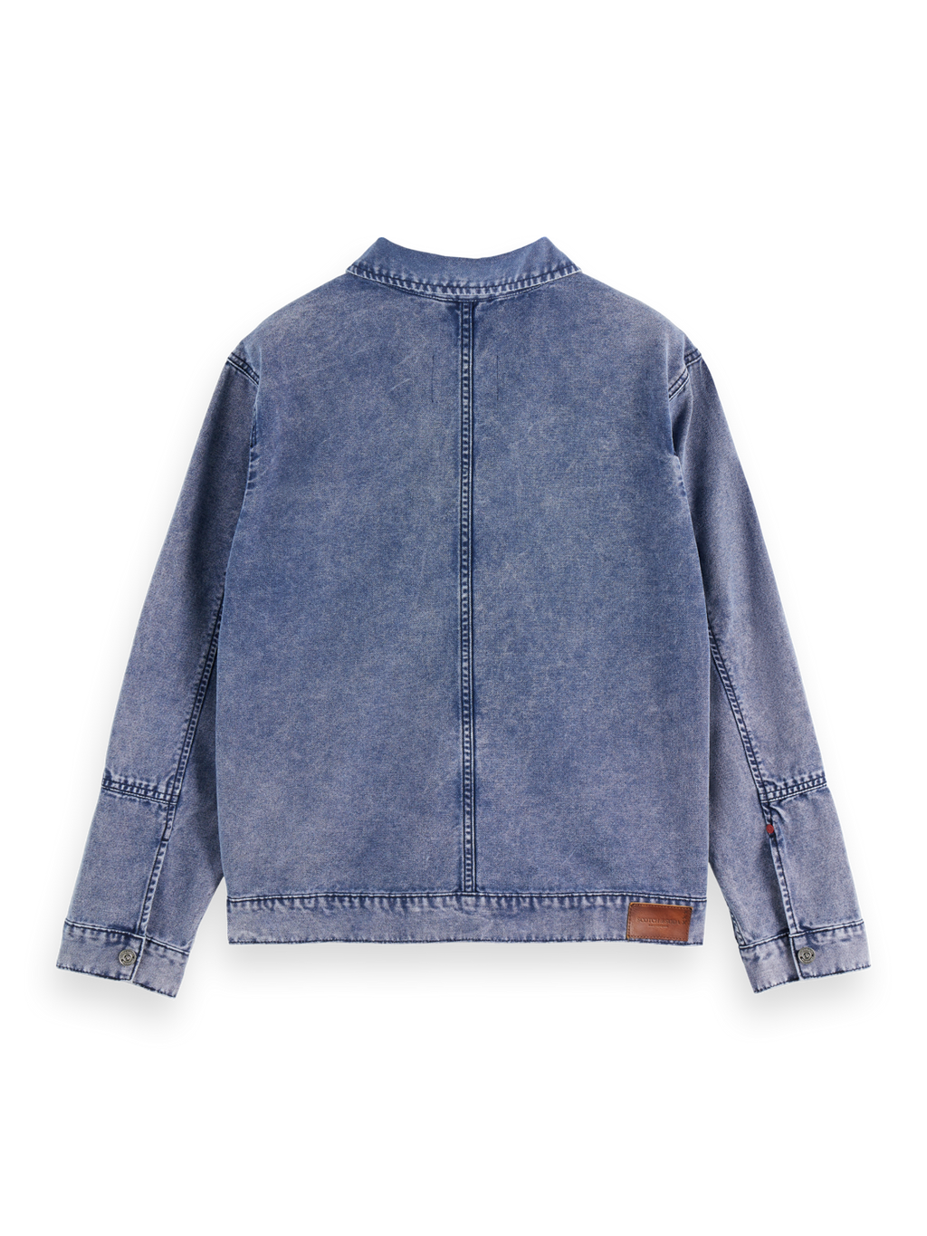 Workwear bomber jacket in denim washed canvas