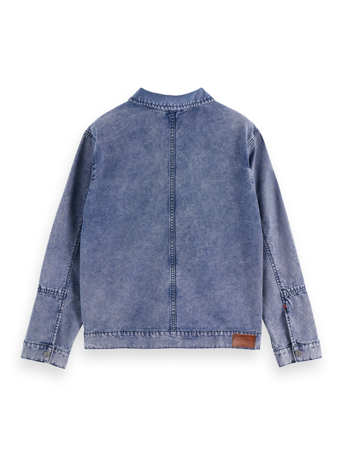 Workwear bomber jacket in denim washed canvas