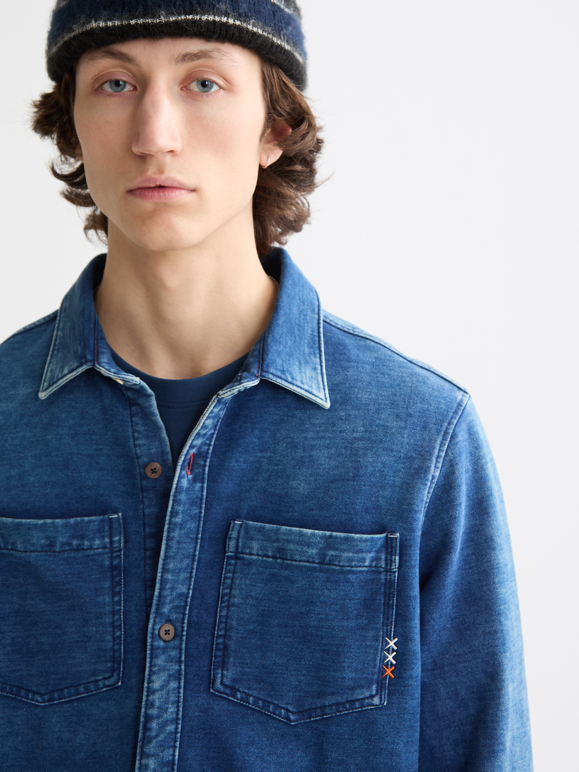 Chic indigo jersey shirt
