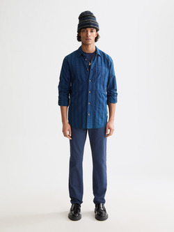 Textured striped weave shirt