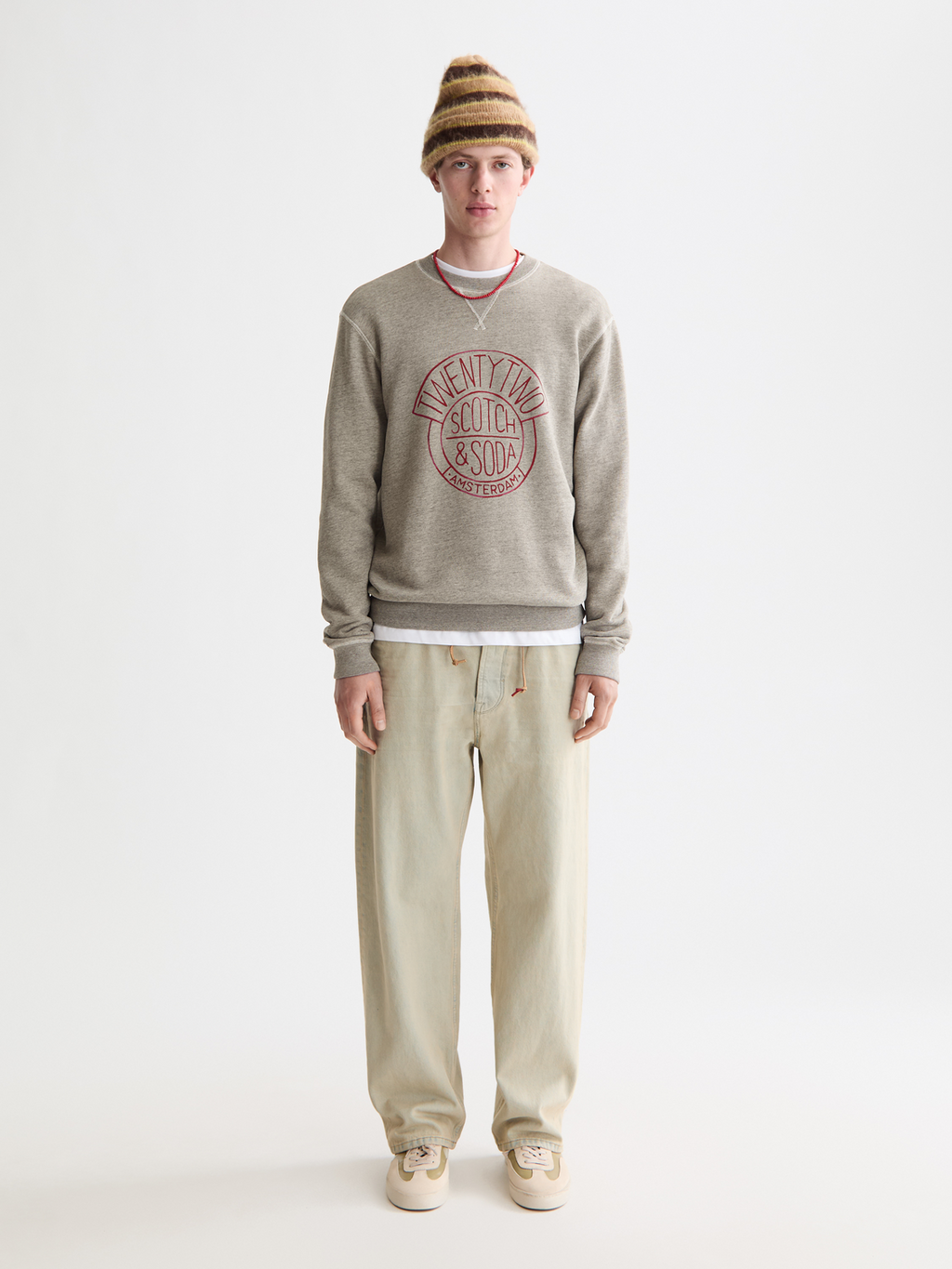 Denim washed artwork sweatshirt