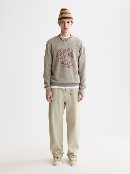 Denim washed artwork sweatshirt