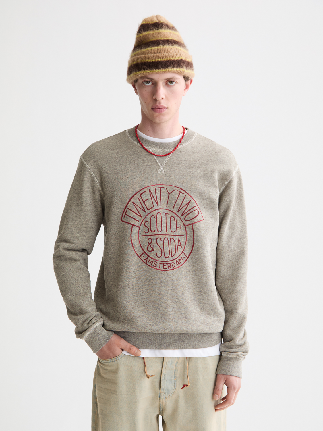 Denim washed artwork sweatshirt