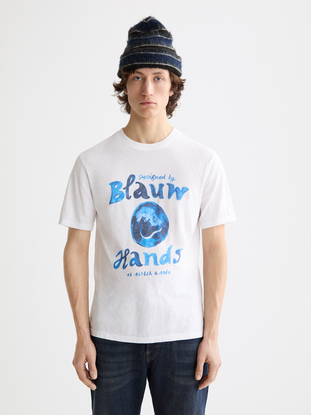 Denim artwork t-shirt