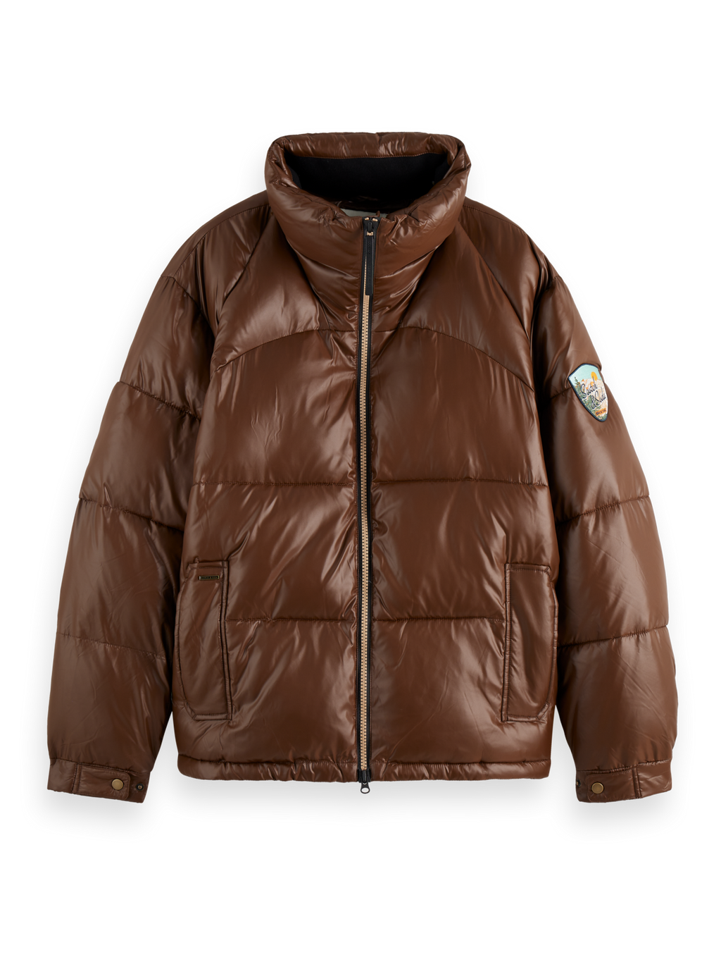 Lacquer puffer jacket