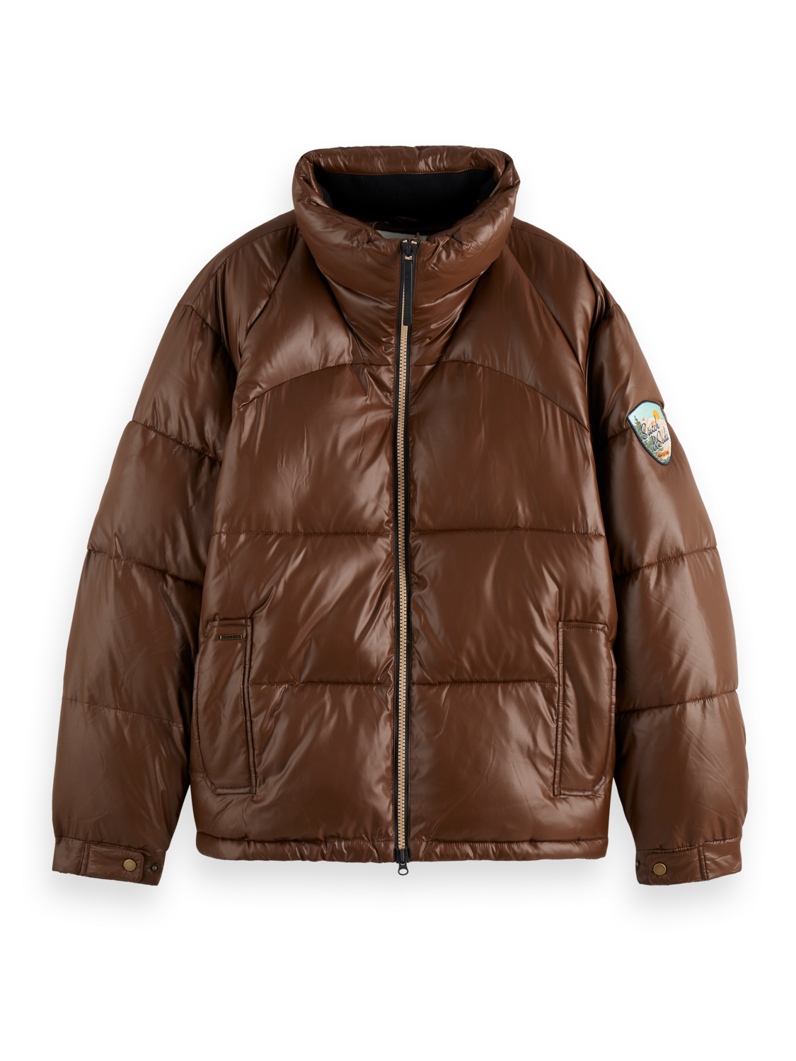 Lacquer puffer jacket