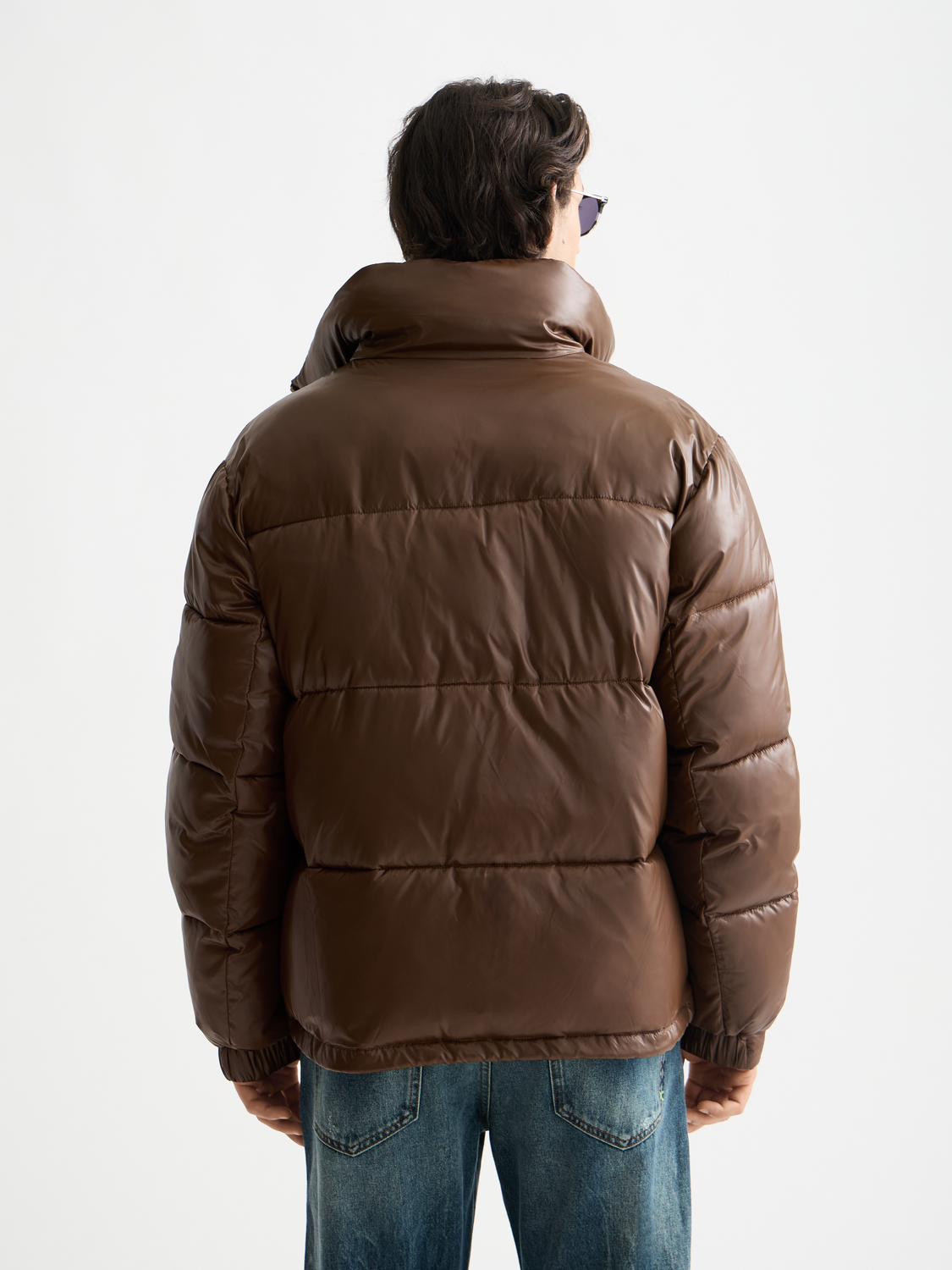 Lacquer puffer jacket