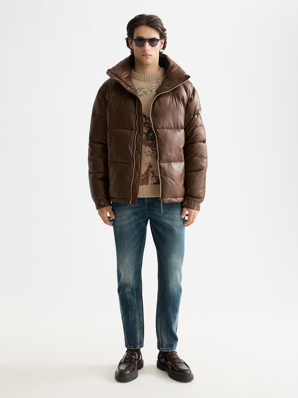Lacquer puffer jacket