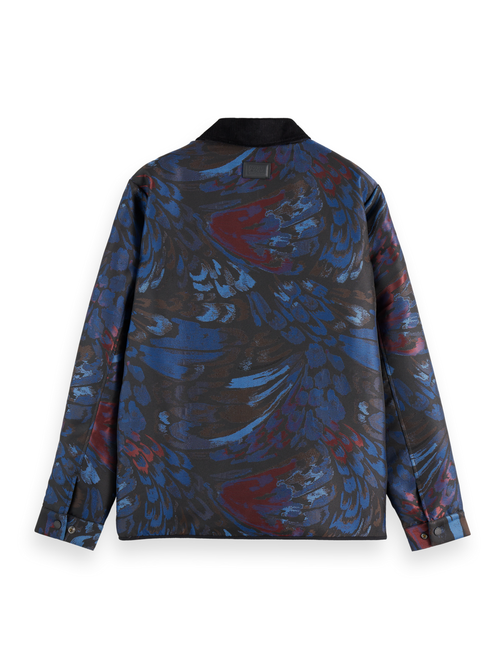 Jacquard feathers blouson
