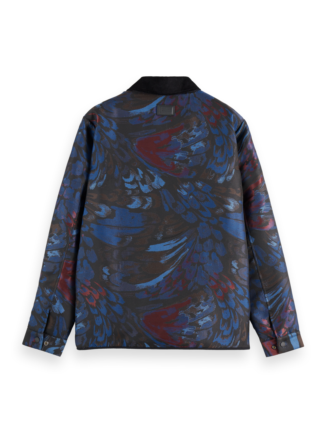 Jacquard feathers blouson