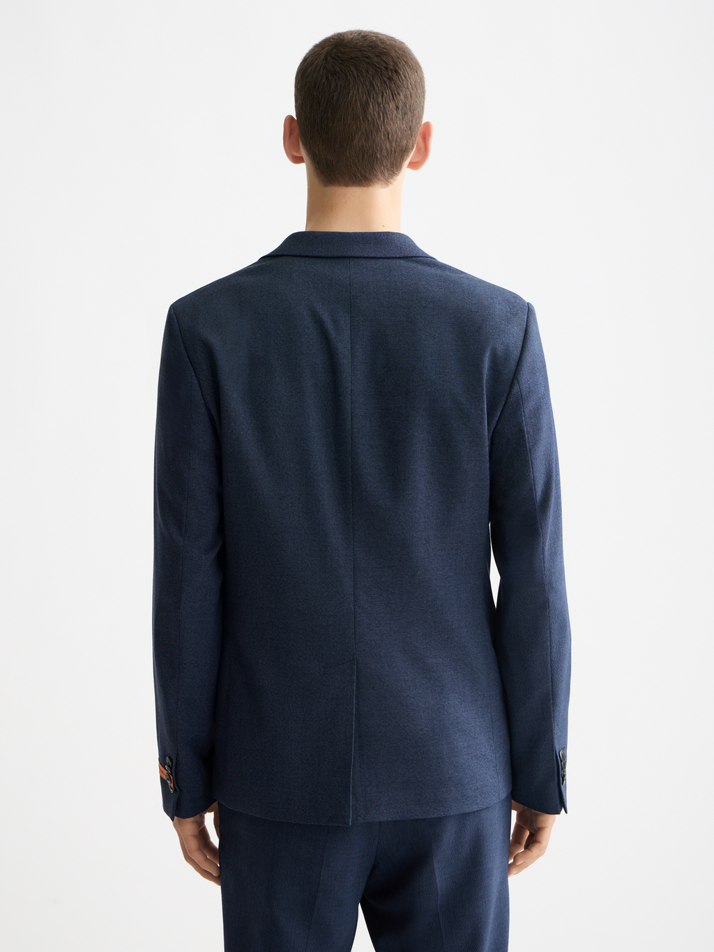 Yarn-dyed notch lapel regular blazer